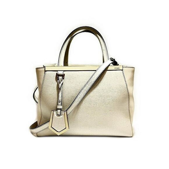 Fendi Handbags - Pre Loved Fendi 2Jours Medium Tote White